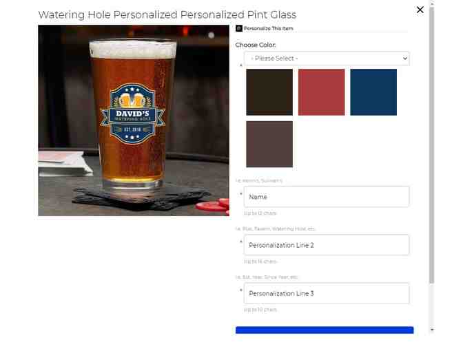 Personalized Beer Glasses (set of 4)