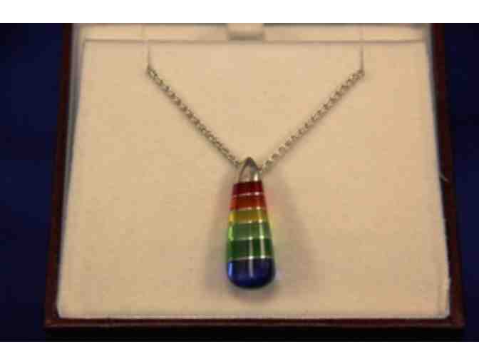 Sterling Silver Multi-Colored Glass Necklace  from Goldust and Rouge, Kennebunk