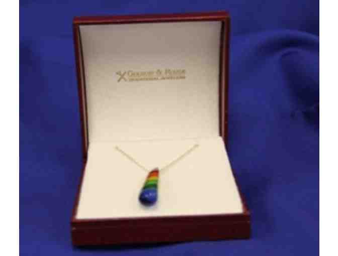 Sterling Silver Multi-Colored Glass Necklace  from Goldust and Rouge, Kennebunk