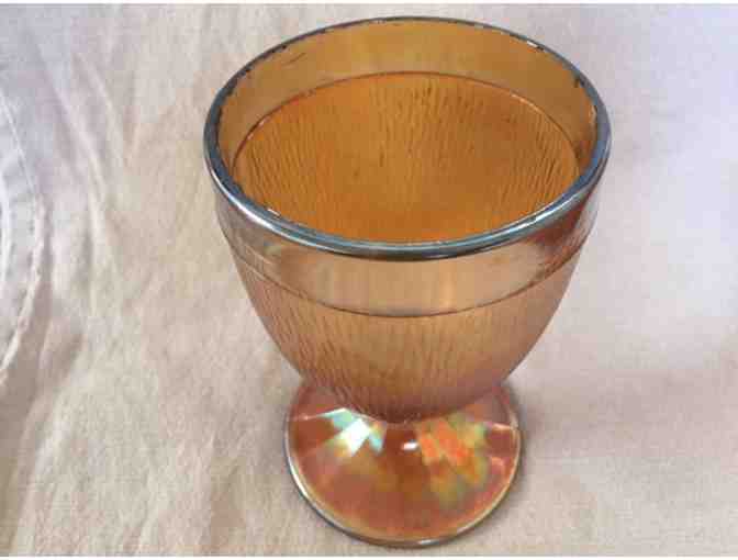 Carnival Ware Glass Goblet