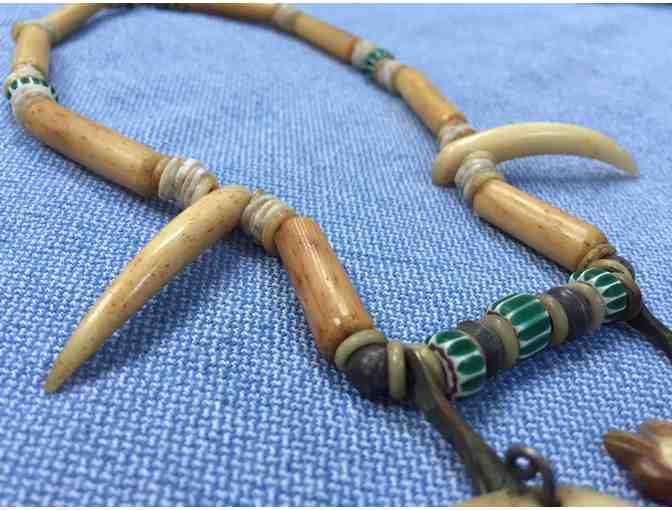Antique Pacific Northwest Indigenous Bone & Bearclaw Necklace