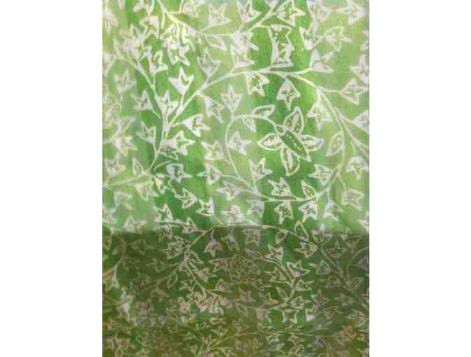 Silk Green Floral Scarf