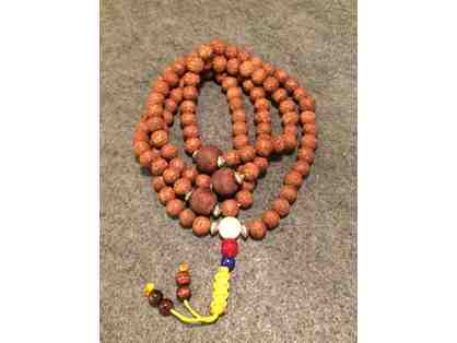 Phoenix Eye Bodhi Seed Mala with Vintage Spacers, Blessed by Dudjom Yangsi Rinpoche