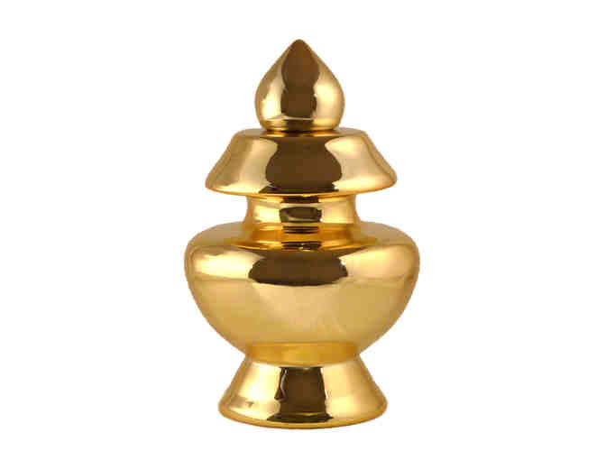 Golden Treasure Vase Consecrated by Lama Tharchin Rinpoche
