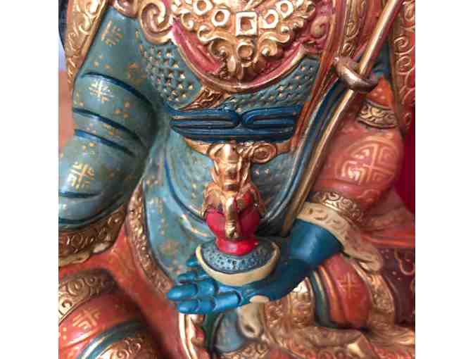 Filled and Consecrated Orgyen Menlha Painted Statue