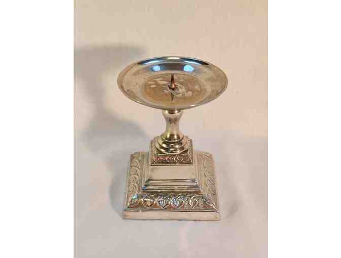 Silver Candle Holder Owned By Lama Tharchin Rinpoche