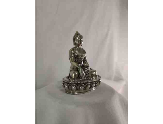 Shakyamuni Buddha Statue, silver