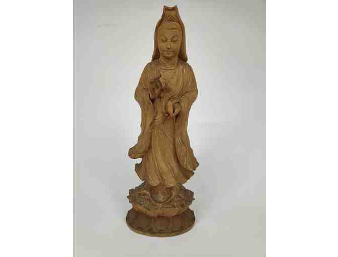Wooden Quan Yin (Female Bodhisattva of Compassion) Statue