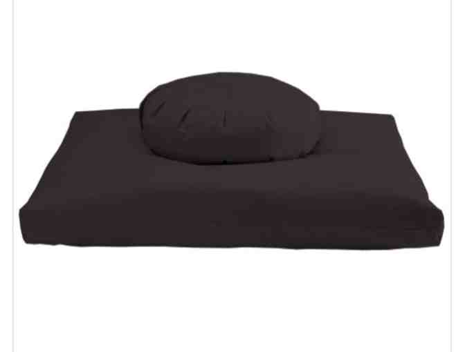 Zafu and Zabuton Organic Meditation Cushion Set (Black)