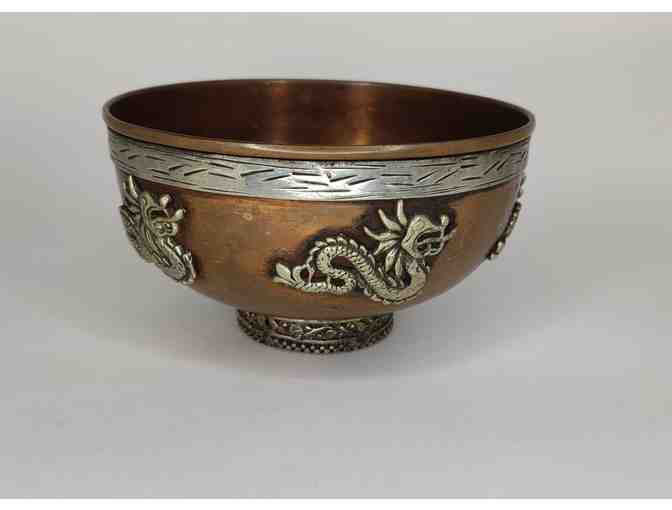 Copper and Brass Dragon Bowls (Set of 2)
