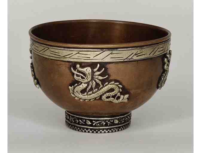 Copper and Brass Dragon Bowls (Set of 2)