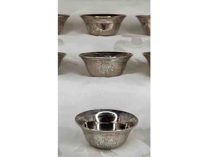White Metal Water bowls (Set of 7)