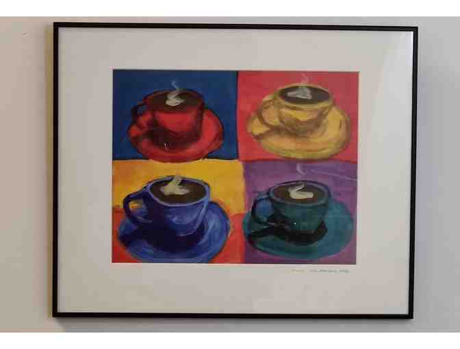 'Four Coffee Cups' Print Signed by Michael Babyak