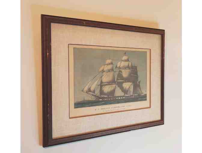 'U.S Frigate Cumberland', Print by Currier and Ives