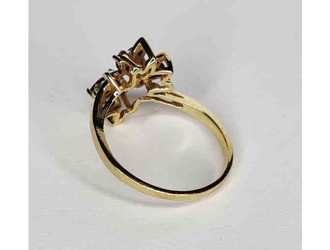 10k Gold Semi-Precious & Diamond Chip Ring