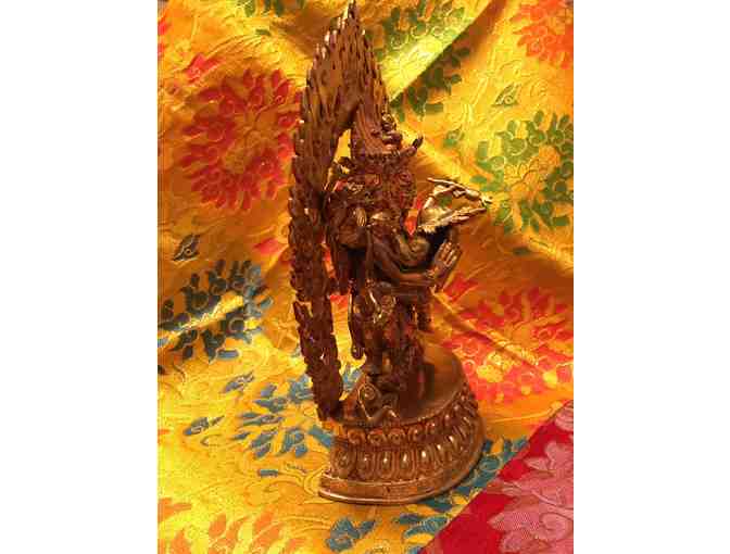 9' Vajrakilaya Half-Gold Painted Statue