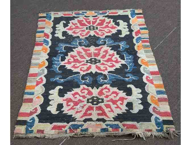 Vintage Wool Tibetan Carpet