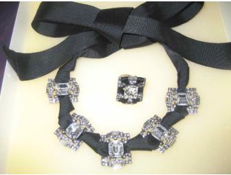 Stella & Dot Luxe Jewelry Matching Necklace/Ring Set