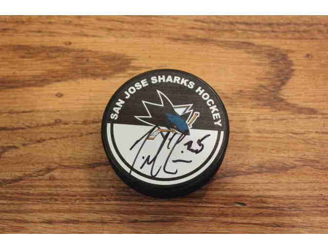 Sharks  Autographed Puck - Tye McGinn