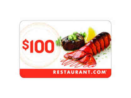 $100 Restaurant.com gift card