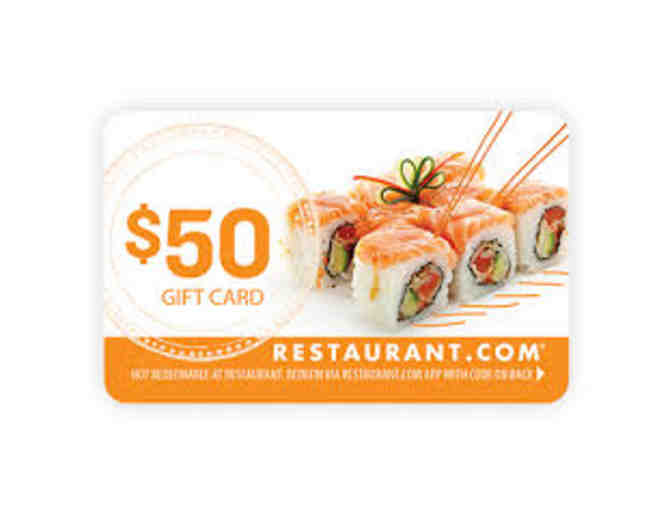 $50 Restaurant.com gift card - Photo 1