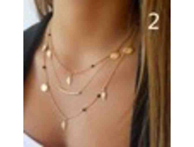 Multi-layer gold-tone necklace