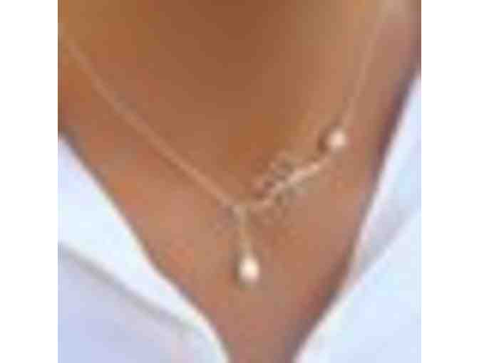 Silver Tree leaf Pearl Pendant Tassel Alloy Short Necklace