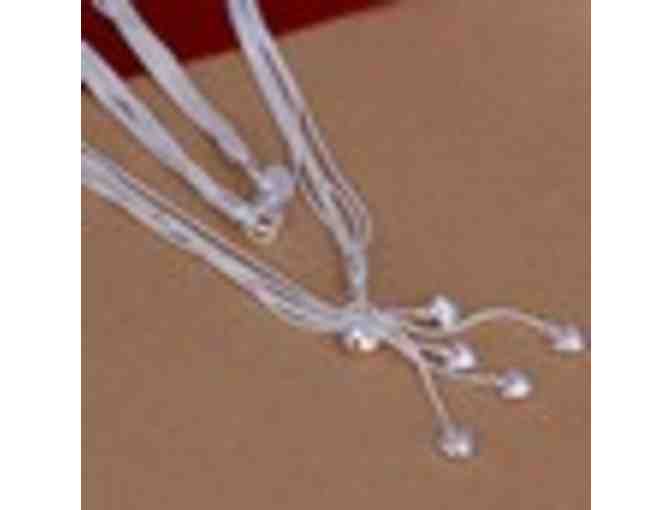 Dangling Hearts Sterling Silver Necklace/Bracelet Set