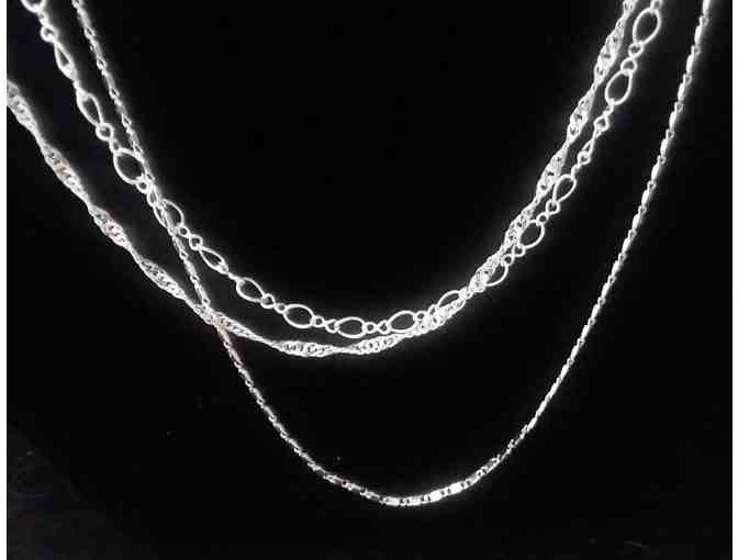 Three (3) 925 Sterling Silver Chains