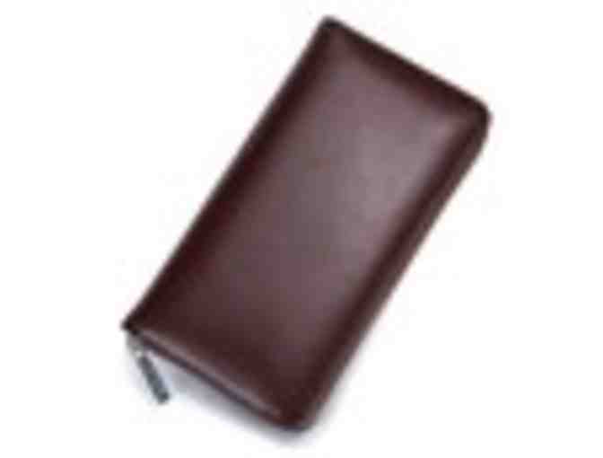 RFID Antimagnetic Genuine Leather 36 Card Slots Card Holder Long Wallet Purse - Photo 1