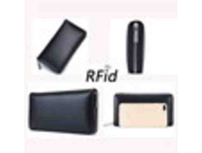 RFID Antimagnetic Genuine Leather 36 Card Slots Card Holder Long Wallet Purse - Photo 3