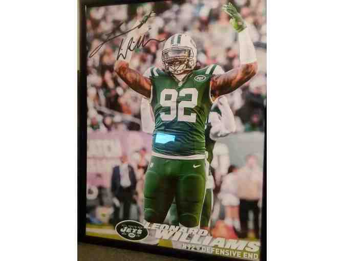 Framed Replica Autographed Poster NY Jets Leonard Williams