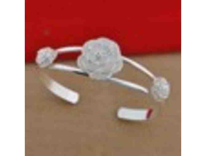 Silver Jewelry Set Necklace+Earrings+Bracelet+Ring
