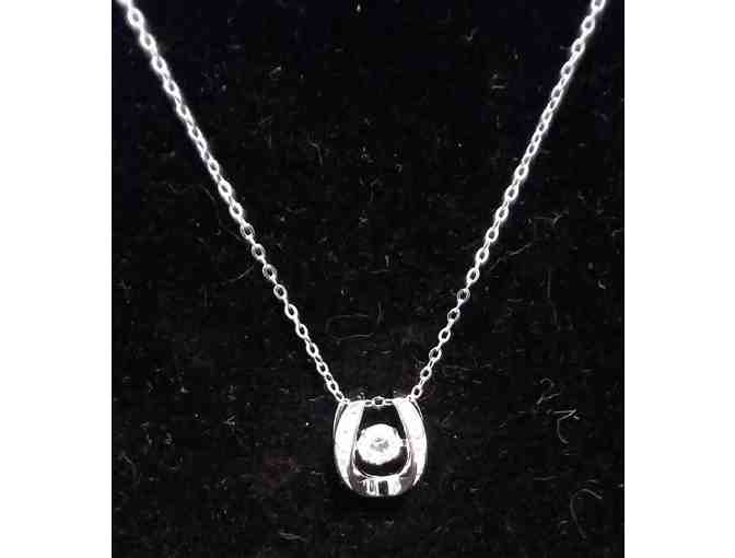 Stunning Luxury 925 Sterling Silver Dancing Stone Necklace - Photo 3