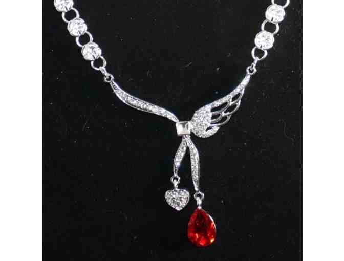 Angel Heart Necklace and Earring Set - Photo 2