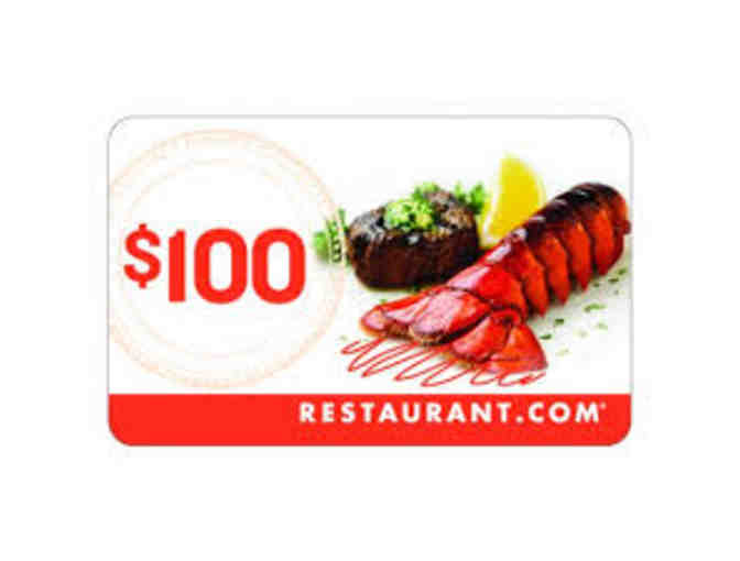 $100 Restaurant.com gift card - Photo 1