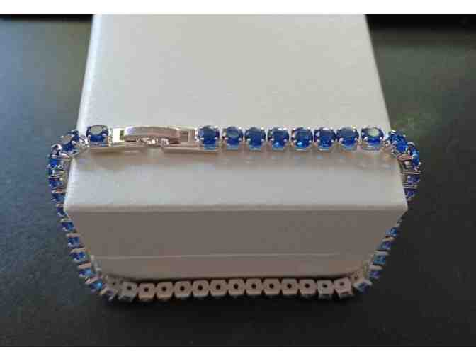 18K Sapphire Tennis Bracelet