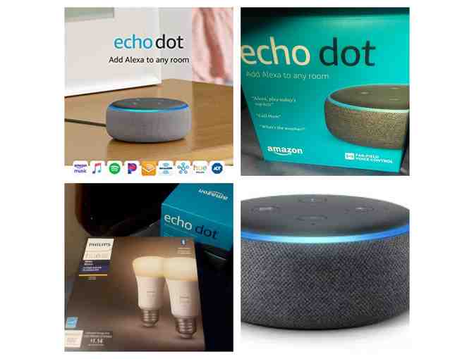 Echo Dot (3rd gen) Bundle with Smart Bulbs