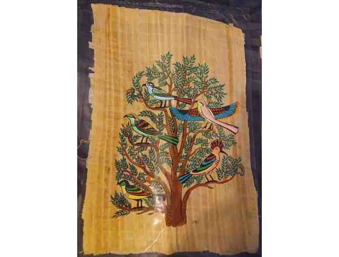 Authentic Egyptian Papyrus Art - set of 2 - Tree of Life