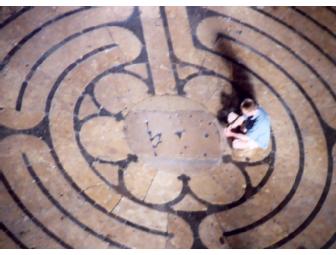 Chartres Cathedral Labyrinth on Canvas, Center Rosette