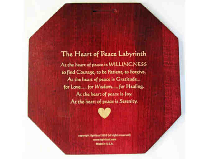 Red Stained Maple Heart of Peace Labyrinth 11'