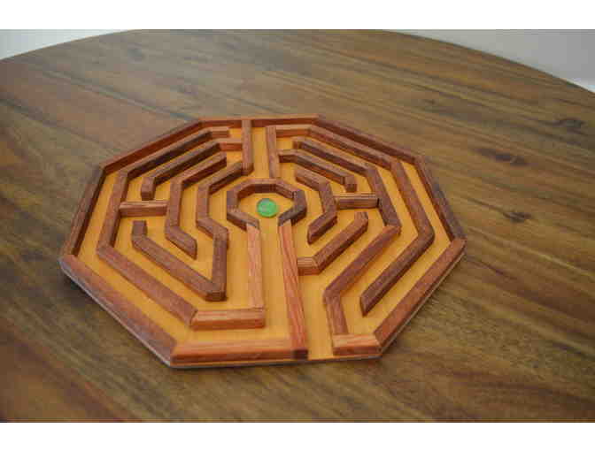 Signed Legacy Wooden Finger Labyrinth - Octagonal