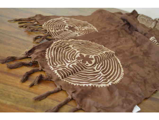Scarf - Brown (Featuring Ecru Chartres Labyrinth Design)