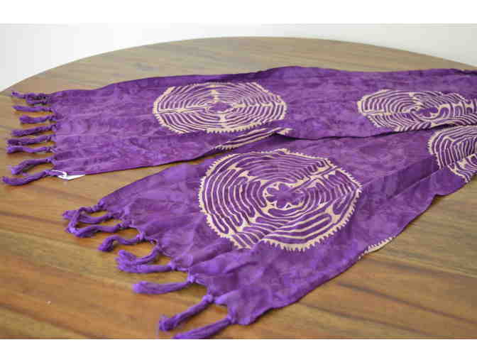 Scarf - Purple (Featuring Chartres Labyrinth Design!)