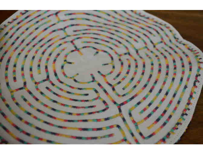 Finger Labyrinth - Multicolor Labyrinth on White (Veriditas)