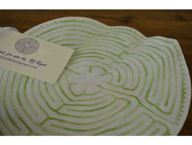 Finger Labyrinth - Lime Green Labyrinth on White