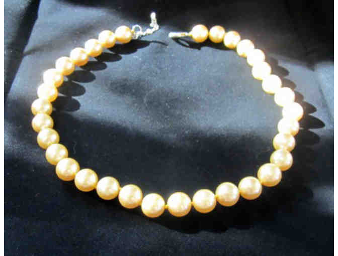 Gold Colored Faux Pearl Necklace