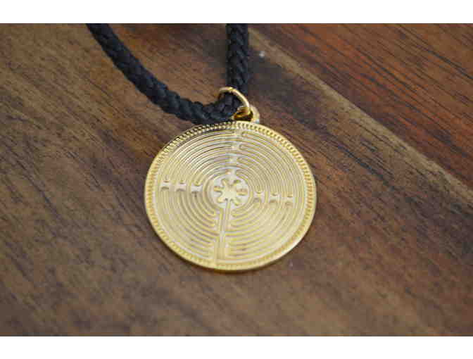 Jewelry - Necklace (Gold-Tone Pewter Chartres Labyrinth)