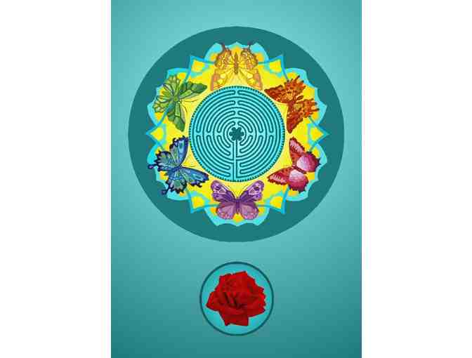 Aqua Rose Labyrinth - digital print - Photo 1