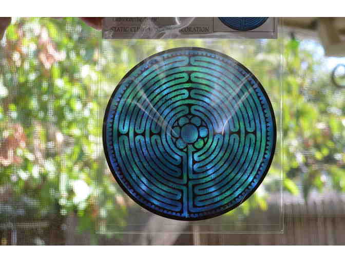 Direct from Chartres - Stained Glass Static Window Cling "Labyrinthe Bleu" - Photo 4